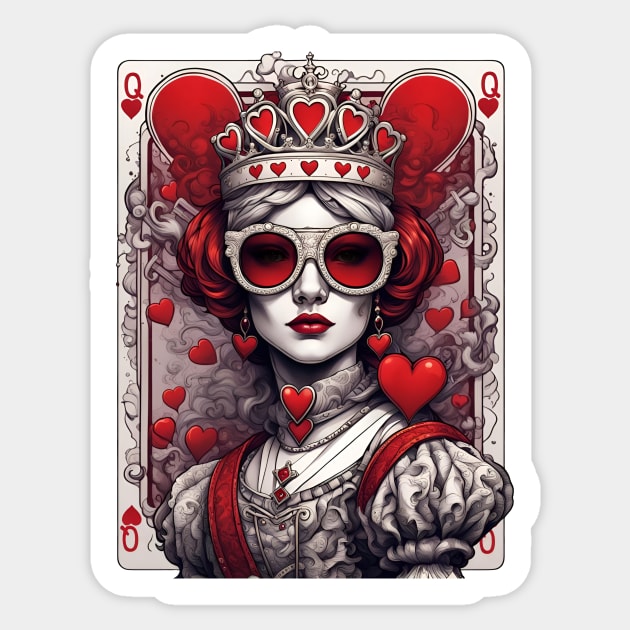 Queen of Hearts Sticker by LM Designs by DS